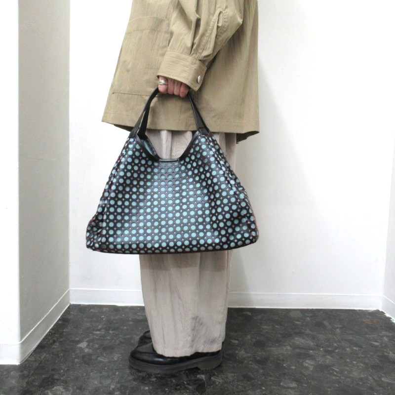 Design Factory 合皮バイカラーパンチングトート /BK#10